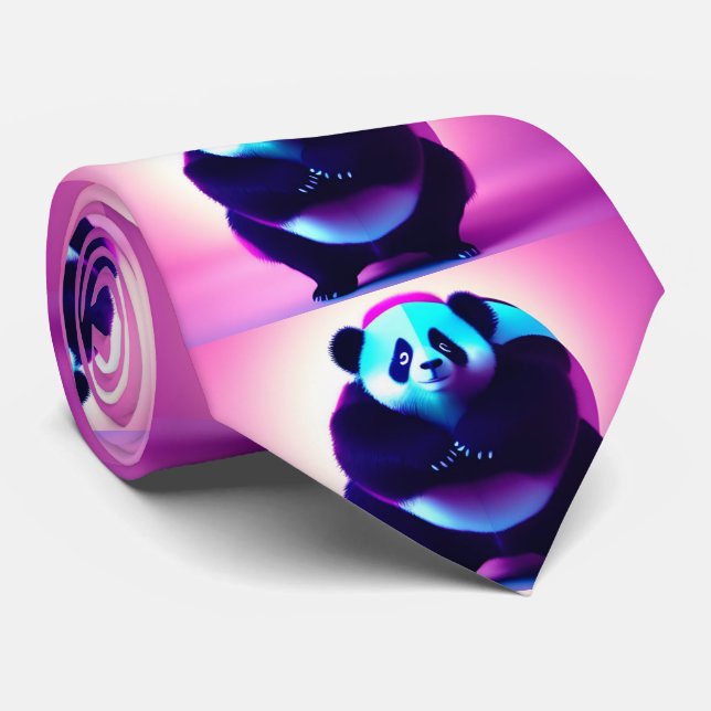 Sumo Panda O Névoa Bamboo, Gravata De Pescoço (Rolled)