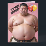 SUMO WRESTLER FUNNY BIRTHDAY BIG GREETING CARTÃO<br><div class="desc">SMO WRESTLER GRANDE DESEJOS DE ANIVERSÁRIO</div>