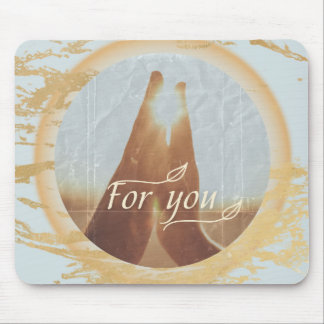 Sun Between Hands Mouse Pad 