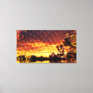 Sun Decor Sunset Fantasy Art Canvas