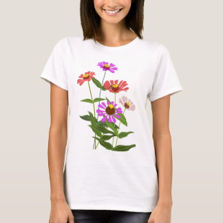 Sun Flowers & Brid Classic T-Shirts de mulheres