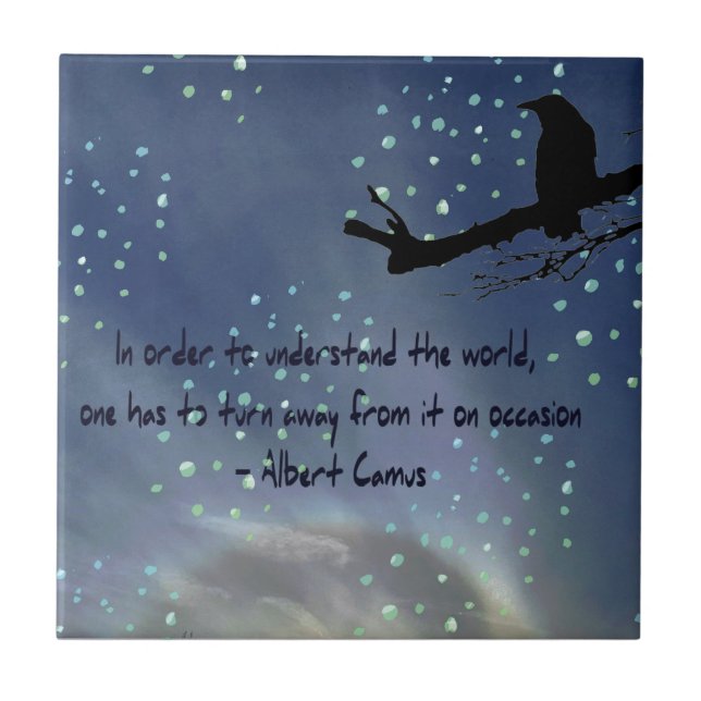 Sun Halo Snow com um Azulejo de cerâmica Raven (Frente)