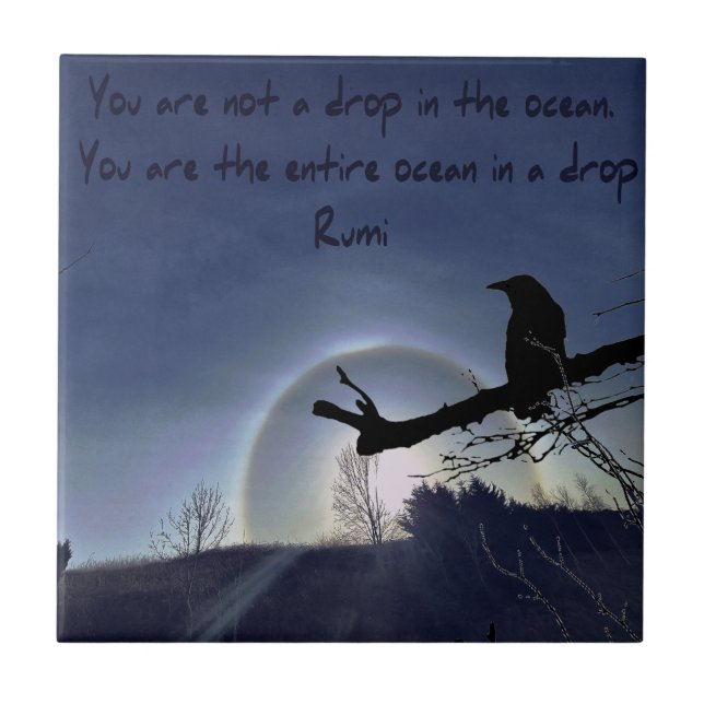 Sun Halo sobre Wales com um Azulejo de cerâmica Ra (Frente)