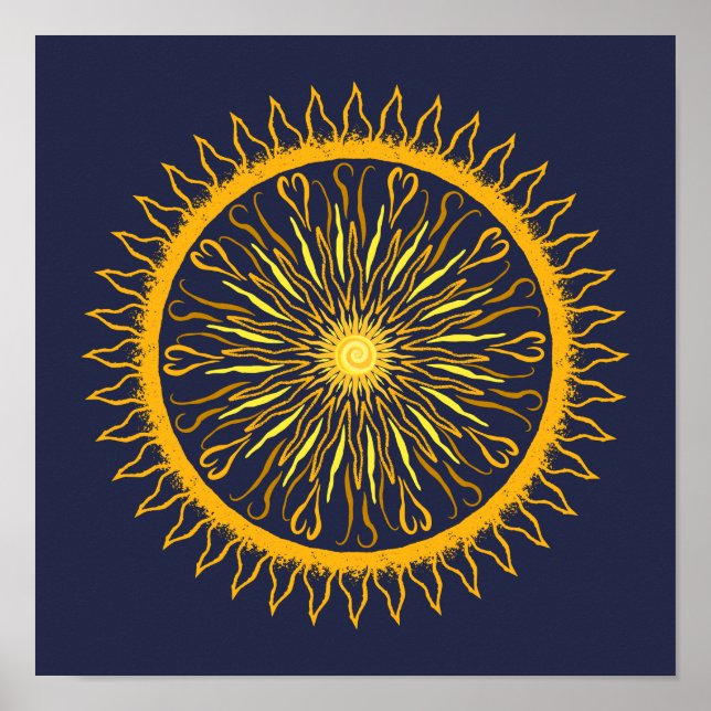 Sun Mandala Impressão (Frente)