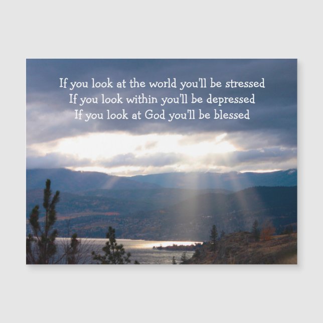  Sun Rays Lakeshore Storm Clouds Look at God  Post (Frente)