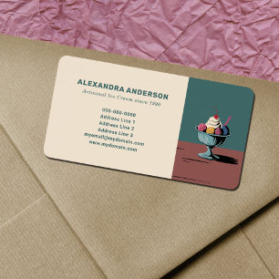 Sundae - Etiqueta de Endereço de Retorno do Sorvet