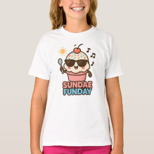 Sundae Sorvete Fúnebre Camisa Enxerta Cute Dessert