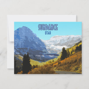 Sundance Utah Montanhas Vintage Flat Card