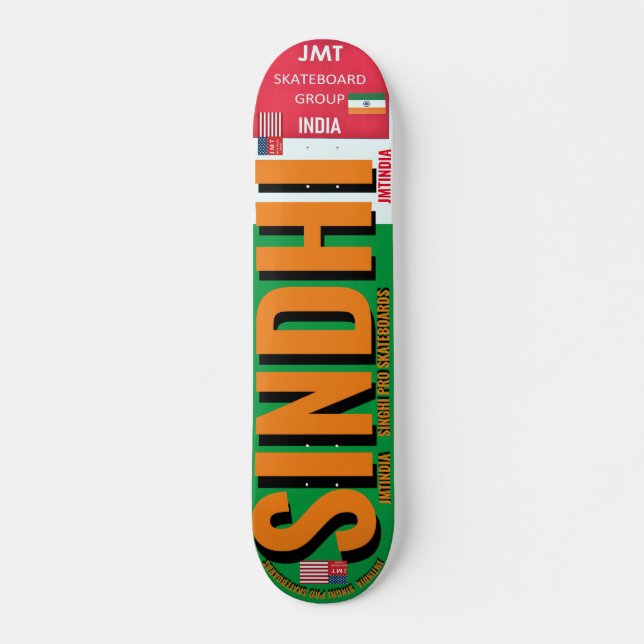 SUNDHI JMT INDIA 7, 3/4", skateboard Deck (Frente)