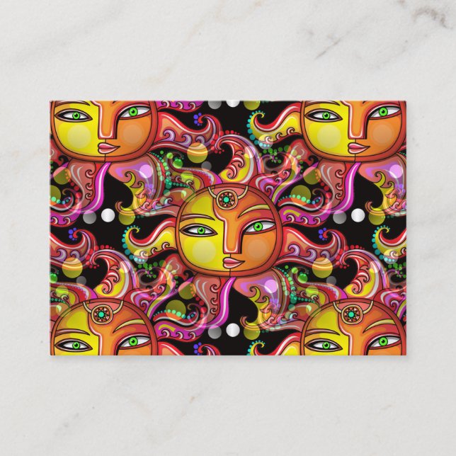 Sunface Celestial Cartão de visita (Frente)