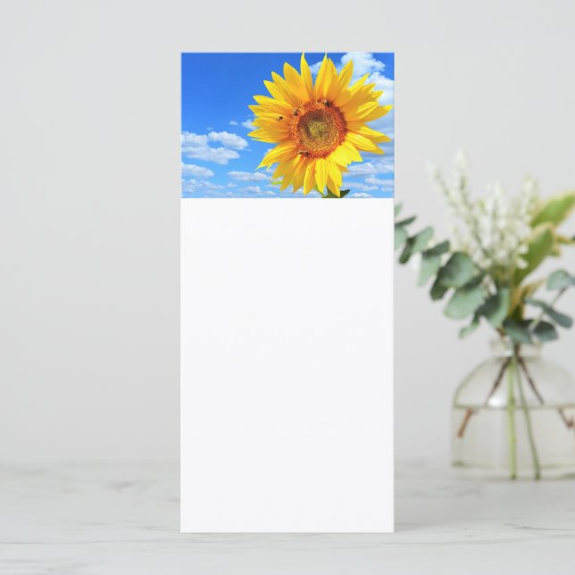 Sunflower and Beers on Blue Sky Summer Menu (Em pé/Frente)