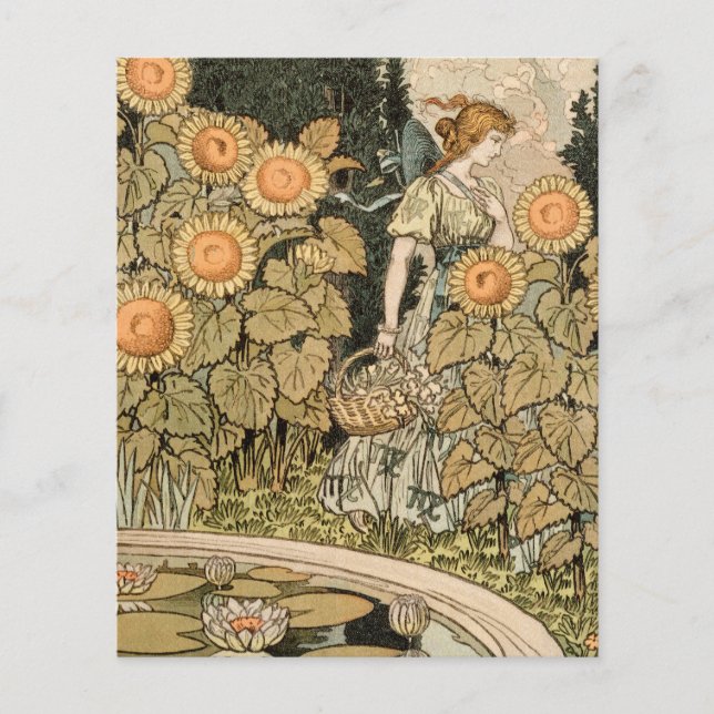 Sunflower Art Nouveau Garden Grasset Woman (Frente)