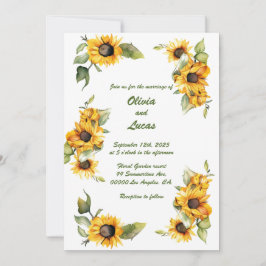 Sunflower Autumn: Convite Personalizado para Casam