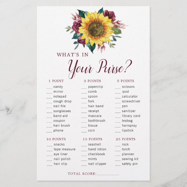 Sunflower Burgundy - Jogo de Chá de panela Floral (Frente)