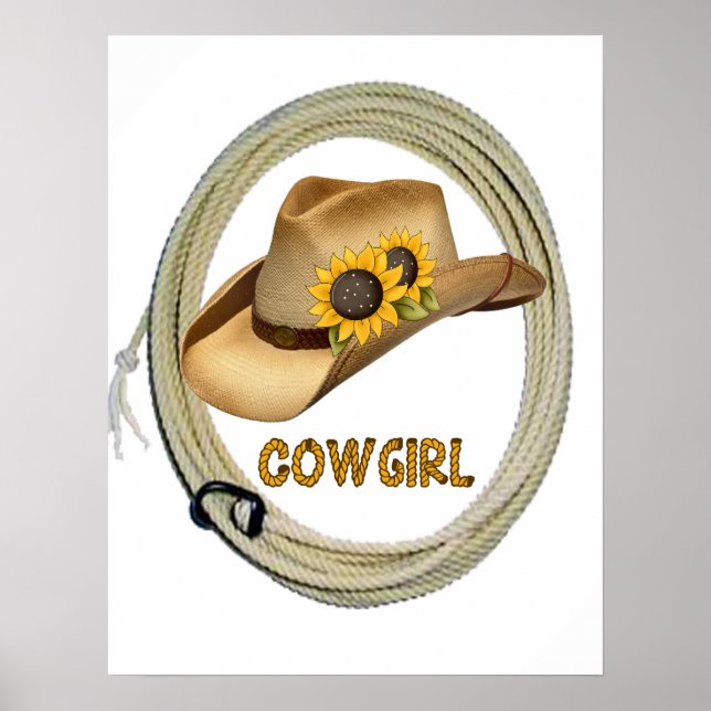 Sunflower Cowgirl Poster (Frente)