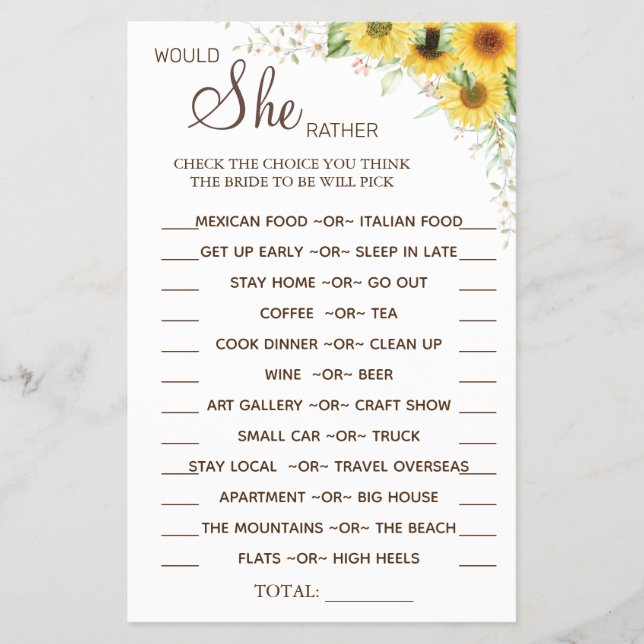 Sunflower Ela faria Preferencialmente de cartão de (Frente)