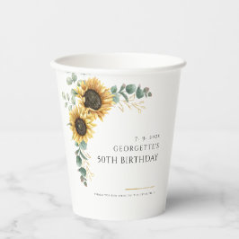 Sunflower Floral Eucalyptus 50th Festa de aniversá