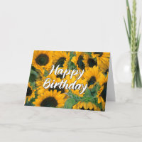 Sunflower Happy Birday - Cartão de Fotografia Boni