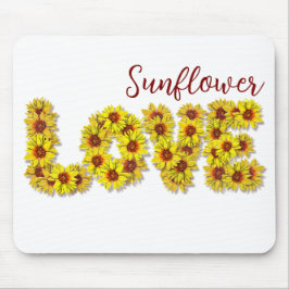 Sunflower Love Mouse Pad