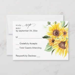 Sunflower MOD Floral no RSVP