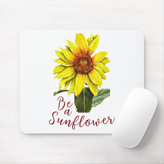 Sunflower Mouse Pad (Com mouse)