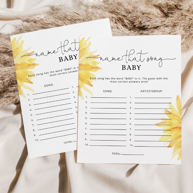 Sunflower Name, esse jogo de chá de fraldas de mús (Criador carregado)