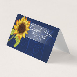 Sunflower/Obrigado Cartão de casamento