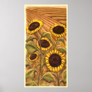 Sunflower Painting Canadense Landscape Impressões
