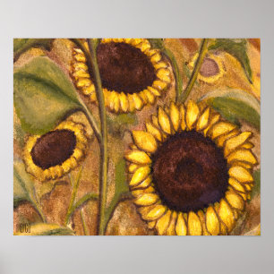 Sunflower Painting Canadense Landscape Impressões