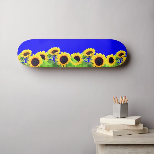 Sunflower Skateboard - Ucrânia Flag Colors (Arte de parede (Horz))