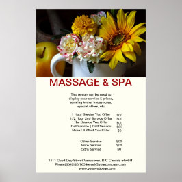 Sunflower Spa Massage Beauon Poster