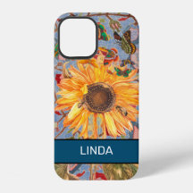 SUNFLOWER WILLIAM MORRIS iPhone 12 CASE DIY NAME