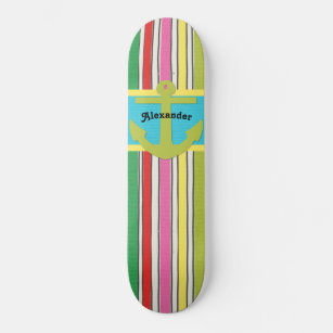 Sunny Beach Stripes Boys Skateboard