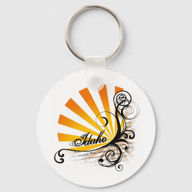 Sunny Floral Graphic Idaho Chaveiro (Frente)