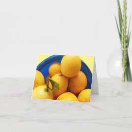 Sunny Florida Lemons num cartão de nota de vazio