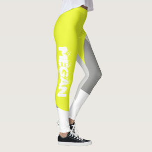 Sunny Megan Adicione Seu Nome Leggings de Abstrato
