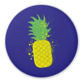 Sunny Pineapple Modern Graphic Art Yellow Green 