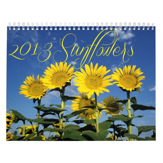 Sunny Sunflower 2013 Calendário (Capa)