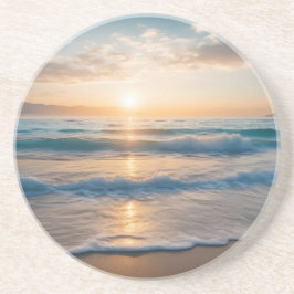 Sunrise sobre a Porta copos do Sandstone de Praia