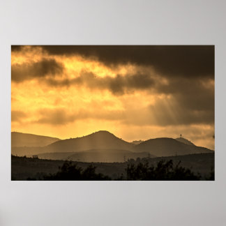Sunrise sobre as montanhas, Poster de Chipre (2945