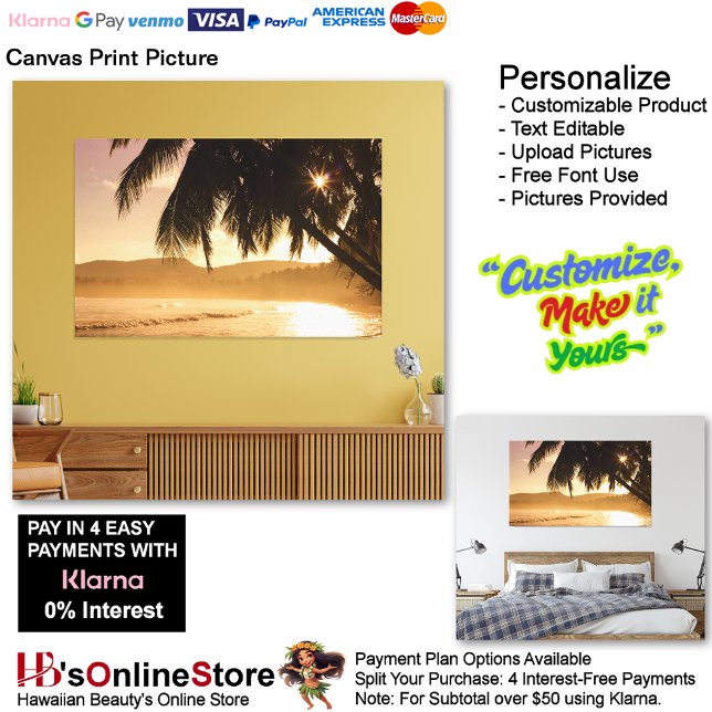 Sunset Beach Canvas Imprimir Imagem 11 (Sunset Beach Canvas Print Picture 11.)