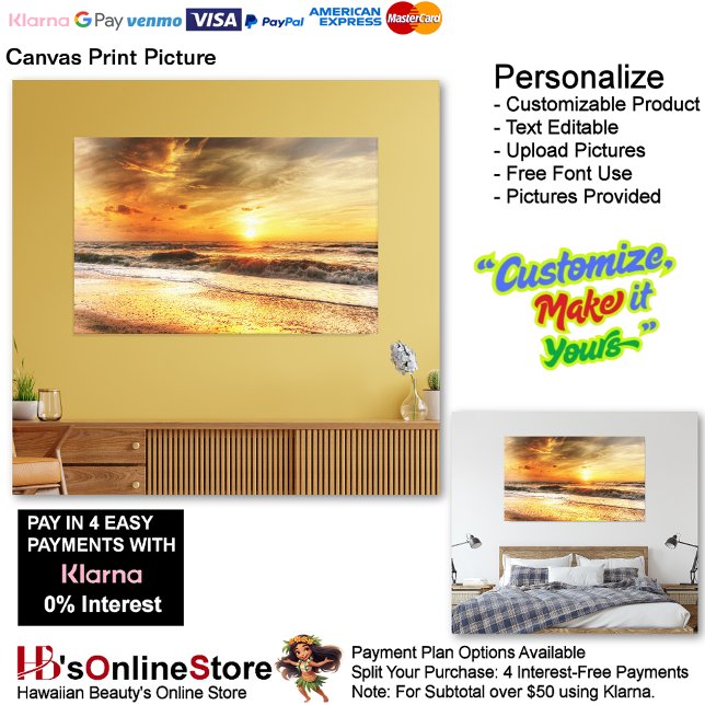 Sunset Beach Canvas Imprimir Imagem 18 (Sunset Beach Canvas Print Picture 18.)