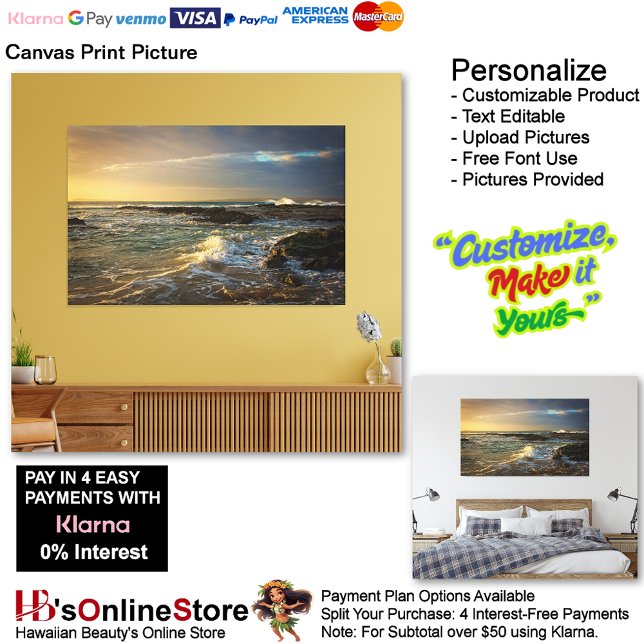 Sunset Beach Canvas Imprimir Imagem 22 (Sunset Beach Canvas Print Picture 22.)