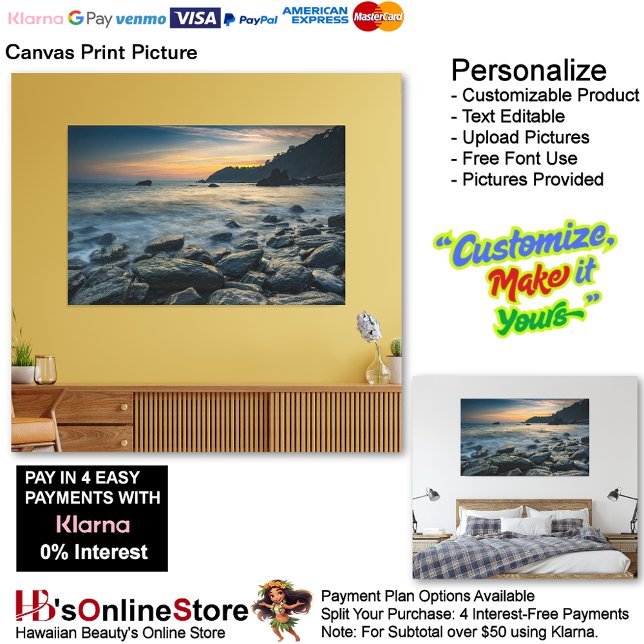 Sunset Beach Canvas Imprimir Imagem 36 (Sunset Beach Canvas Print Picture 36.)