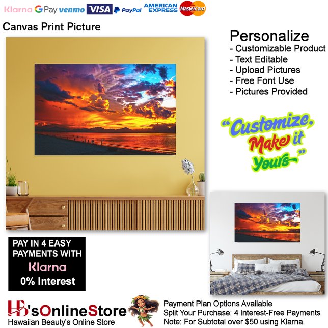 Sunset Beach Canvas Imprimir Imagem 5 (Sunset Beach Canvas Print Picture 5.)