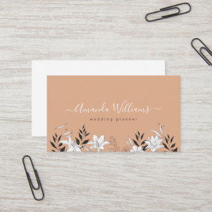 Sunset Boho Floral Design Cartão de visita