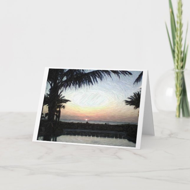 Sunset, cartão (Frente)
