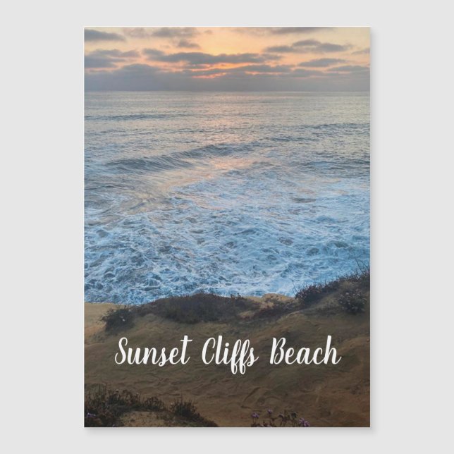 Sunset Cliffs Beach Magnet (Frente)