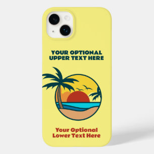 Sunset da Ilha Tropical de Texto Personalizado