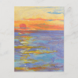 Sunset em Cartões Postes no mar, Ocean Sundown, Be